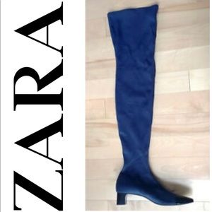 ZARA Over-the-knee Stretch Fabric Boots Size 12US